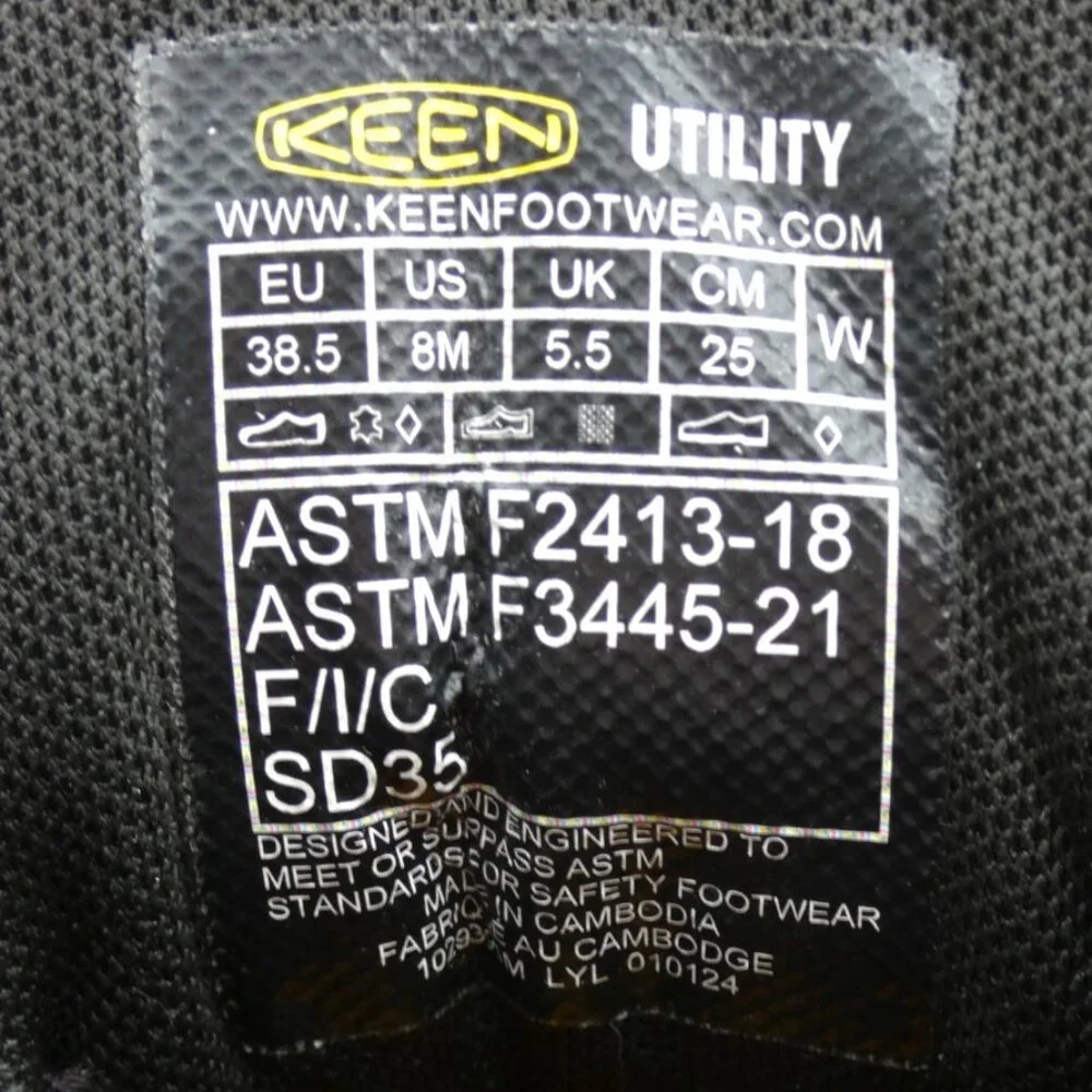 EUC Keen Utility Women’s Carbon Toe Work Boots Brown Leather Size 8 - Picture 10 of 13